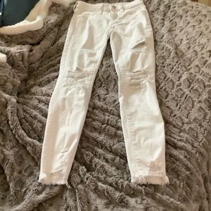 American Eagle Next Level 0 Short Wht Jeans